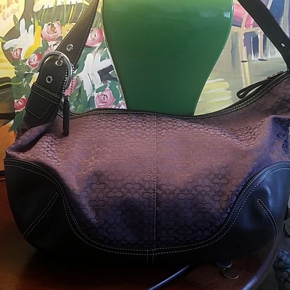 Coach signature canvas hobo bag - Picture 1 of 5
